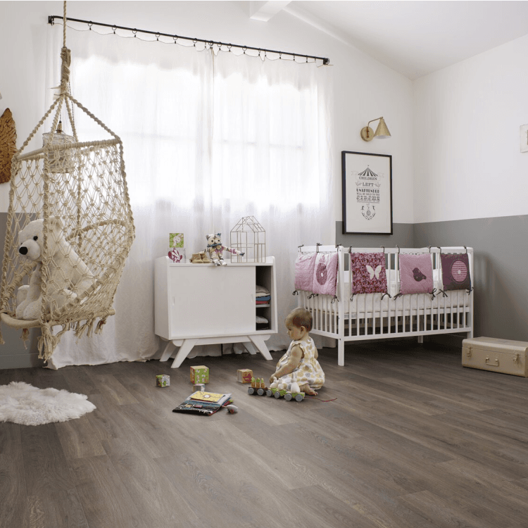Lame de sol PVC effet bois auto-adhésive cleveland dark Gerflor - 91.4 cm x 15.2 cm x 0.2 cm