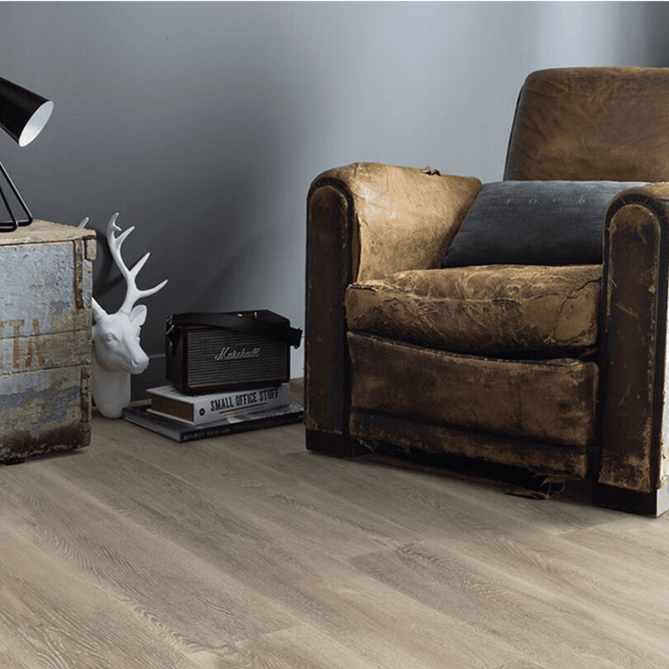 Rouleau 4m de sol PVC effet bois pose sans colle cognac blond Gerflor - 3000 cm x 400 cm x 0.2 cm
