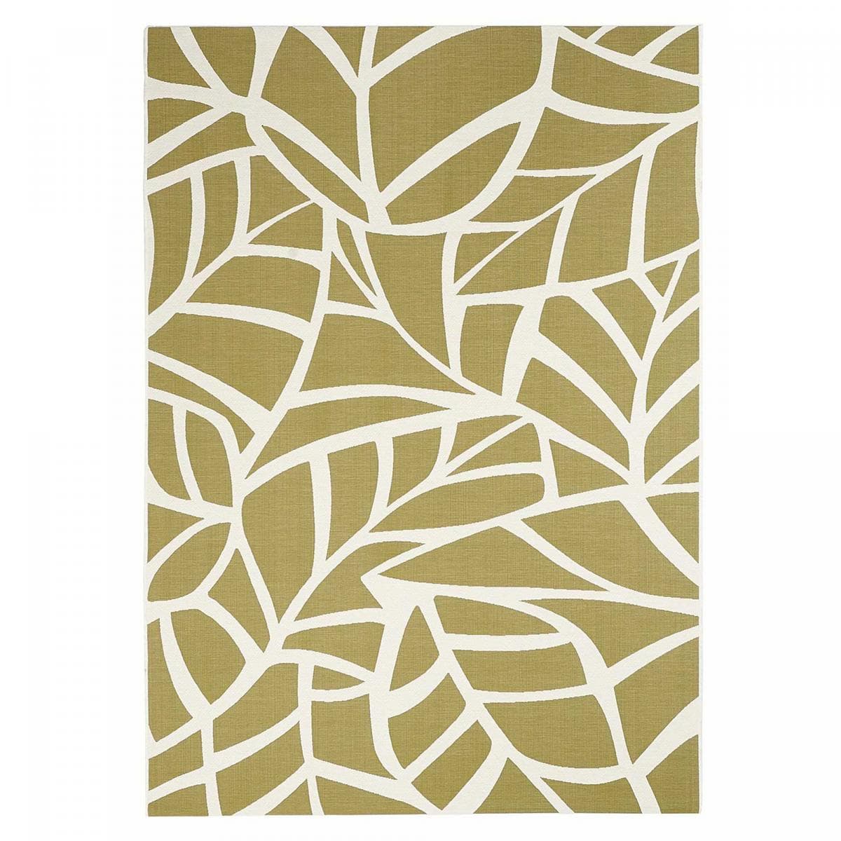 Tapis extérieur tissé kilim rectangle FEUILLE