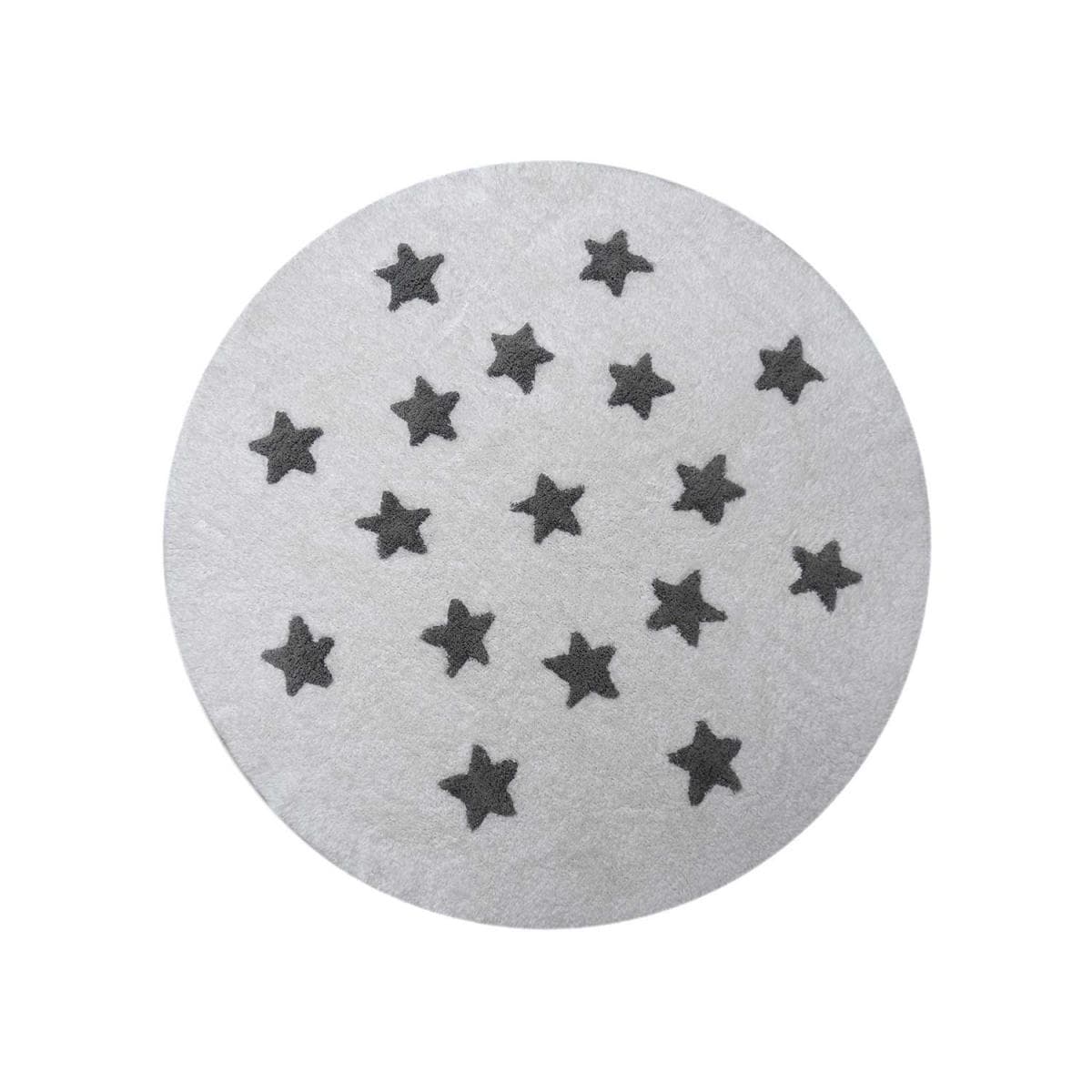 Tapis rond fait à la main en coton motif enfant ETOILE R